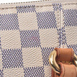 路易威登路易威登Damier Azur Totalley Gm White N51263男女皆宜的Damier Azul Canvas手提包B等级使用Silgrin