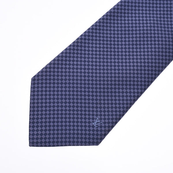 Louis Vuitton Louis Vuitton Kravat Micro Damier Merine M78750 Men's Silk 100% Tie A-Rank Used Silgrin
