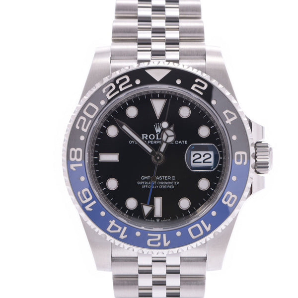 【現金特価】未使用 ROLEX ロレックス GMTマスター2 黒/青ベゼル 126710BLNR メンズ SS 腕時計 自動巻き 黒文字盤 銀蔵