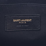 Saint Laurent Sun Laurent黑金支架男女皆宜的皮革离合器包未使用的Silgrin