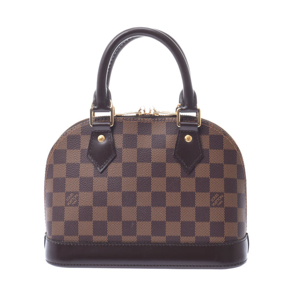 LOUIS VUITTON路易威登Damier Alma BB 2WAY包棕色N41221女士Damier帆布手提包A Rank二手货Ginzo