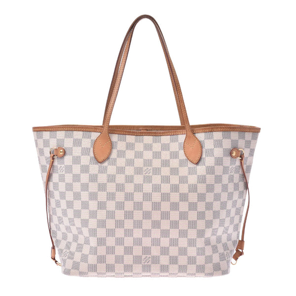 LOUIS VUITTON ルイヴィトン アズール ネヴァーフル MM 旧型 白 N51107 レディース ダミエアズールキャンバス トートバッグ Bランク 中古 銀蔵