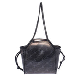 STELLA MCCARTNEY Stella McCartney Monogram Clear Chain Shoulder Bag Black Women's Vinyl Tote Bag B Rank Used Sinkjo