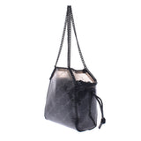 STELLA MCCARTNEY Stella McCartney Monogram Clear Chain Shoulder Bag Black Women's Vinyl Tote Bag B Rank Used Sinkjo