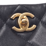 CHANEL シャネル マトラッセ チェーントート 黒 ゴールド金具 レディース キャビアスキン ショルダーバッグ 新同 中古 銀蔵