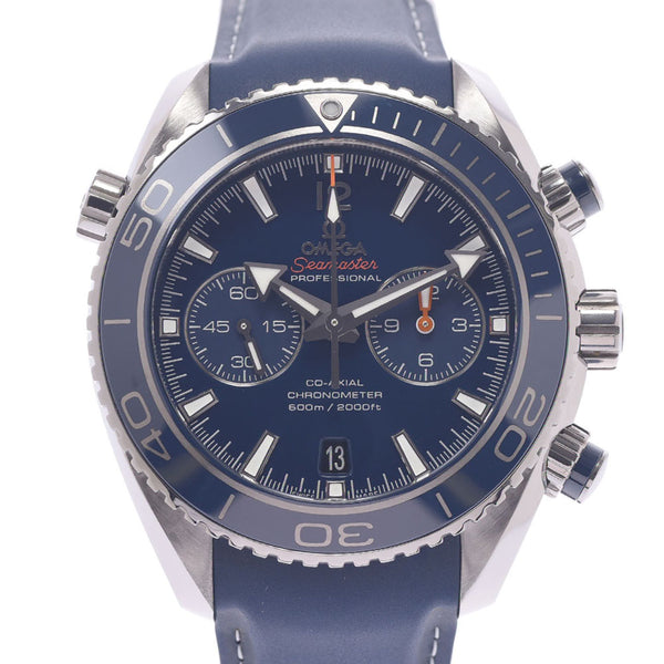 Omega Omega Seamaster Planet Ocean Chrono 232.92.46.51.03.001 Men's Ti / Rubber Watch Automatic Blue Character A-Rank Used Sinkjo