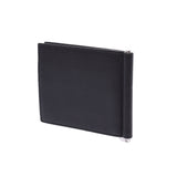 PRADA Prada Two-folded wallpaper outlet black × Silver bracket 2MN077 Men's Leather wallet New Sanko