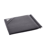 PRADA Prada Two-folded wallpaper outlet black × Silver bracket 2MN077 Men's Leather wallet New Sanko