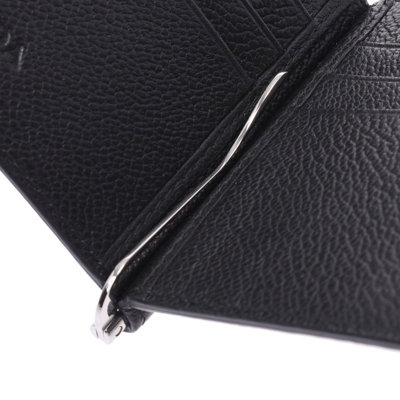 PRADA Prada Two-folded wallpaper outlet black × Silver bracket 2MN077 Men's Leather wallet New Sanko