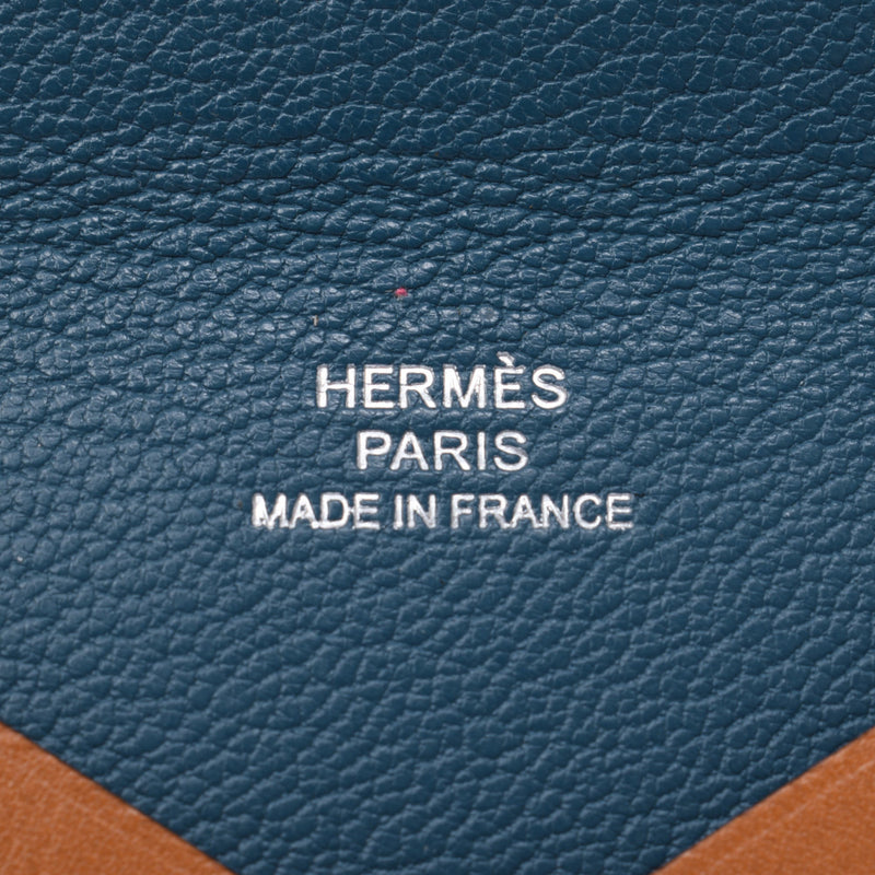 Hermes Hermes Calvi Gold / Blue Feel□R雕刻（2014年左右）UniSEX CURF卡片案例B排名使用水池