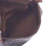 路易威登路易威登会标迷你循环棕色M51147女士会标帆布单肩包B级使用银