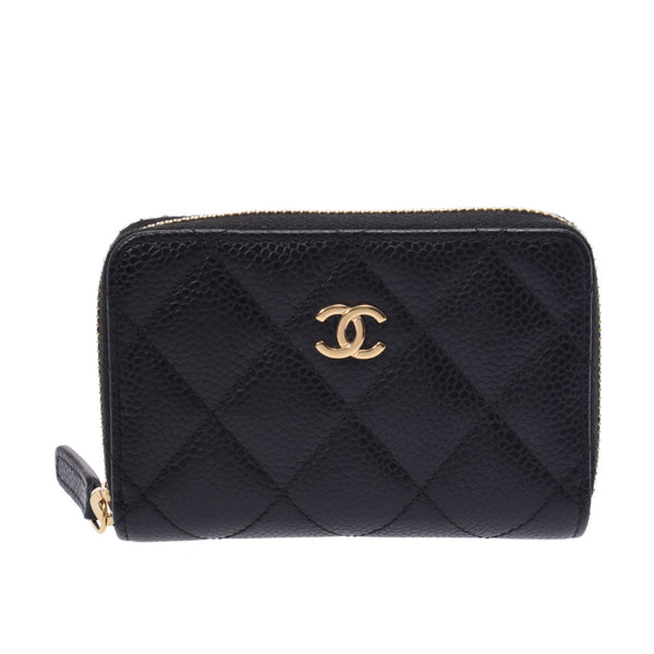 CHANEL シャネル マトラッセ コインパース 黒 ゴールド金具