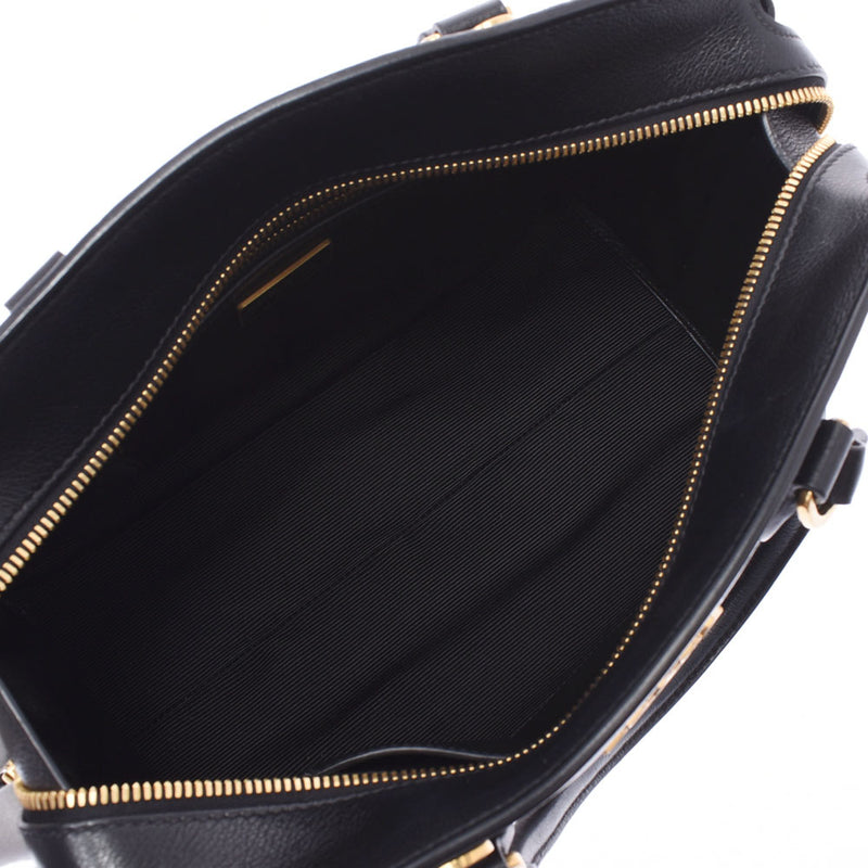 PRADA Prada 2way bag black gold bracket 1BA163 Women's leather handbag AB rank used sinkjo