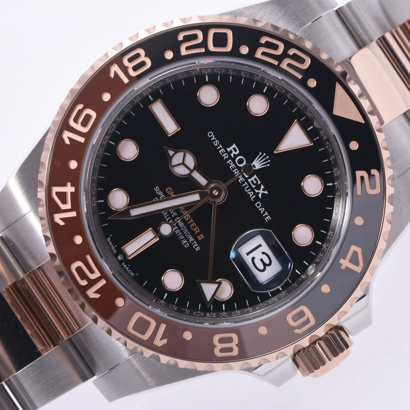 [Cash Special price] ROLEX Rolex GMT Master 2 Black / Brown Beezel 126711CHNR Men's SS / Ever Rose Gold Watch Automatic Wound Black Table Unused Silgrin