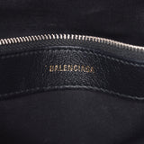 BALENCIAGA Valenciaga Ville Top Handle Logo Black / White 550645 Unisex Leather Handbags AB Rank Used Sinkjo