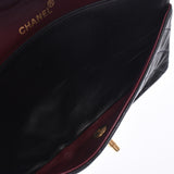 CHANEL シャネル マトラッセ チェーンショルダー 二重蓋 黒 ゴールド金具 レディース ラムスキン ショルダーバッグ Bランク 中古 銀蔵