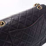 CHANEL シャネル マトラッセ チェーンショルダー 二重蓋 黒 ゴールド金具 レディース ラムスキン ショルダーバッグ Bランク 中古 銀蔵