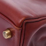 Hermes Hermes Kelly 28 2WAY Bags Sewing Rouge Viff Gold Bracket ○ W Engraved (around 1993) Ladies BOX Curf Handbag B Rank Used Sinkjo