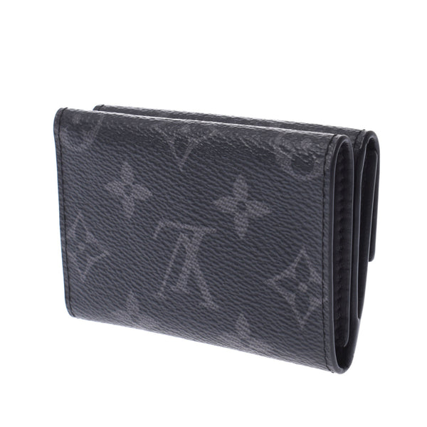 LOUIS VUITTON Louviton monogram, Discovery Wallet, compact wallet, black, black, M67630, folds, wallet, wallet, AB AB, AB, used silver razz.