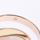 Cartier Cartier Trinity Ring＃54女士K18YG/wg/pg环/戒指A级使用Ginzo