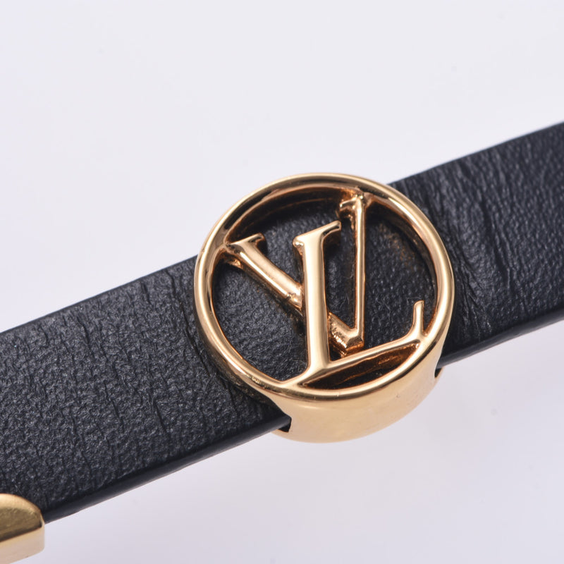 Louis Vuitton Louis Vuitton Blastic Daily Monogram Black Gold Bracket M6448 Women's Curf / GP Billet Bracelet A-Rank Used Silgrin