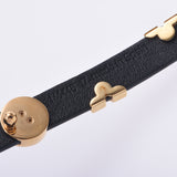 LOUIS VUITTON ルイヴィトン ブラスレ デイリーモノグラム 黒 ゴールド金具 M6448 レディース カーフ/GP金具 ブレスレット Aランク 中古 銀蔵