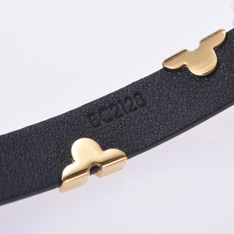 Louis Vuitton Louis Vuitton Blastic Daily Monogram Black Gold Bracket M6448 Women's Curf / GP Billet Bracelet A-Rank Used Silgrin