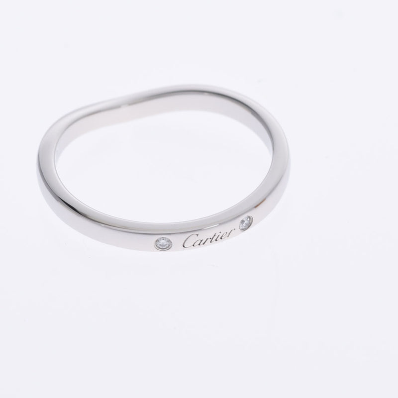 Cartier Cartier Cartier Valerine Ring 3P钻石＃52女士PT950白金环 /戒指A级使用Ginzo
