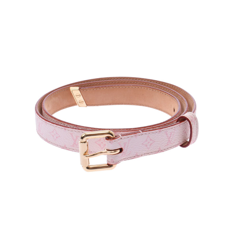 Louis Vuitton Cherry Blossom Santur Belt # 80 14145 Pink Gold Bracket Men's  Monogram Canvas Belt Louis Vuitton Used – 銀蔵オンライン