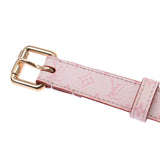 Louis Vuitton Louis Vuitton Monogram Cherry Blossom Santur Belt # 80 Pink Gold Bracket Mens Monogram Canvas Belt AB Rank Used Sinkjo