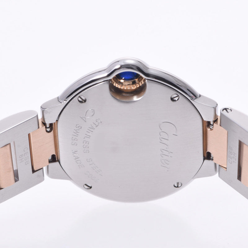 Cartier Cartier Baron Blue SM W6920034 Women's SS / PG Watch Quartz Pink Shell Shape A Rank Used Silgrin