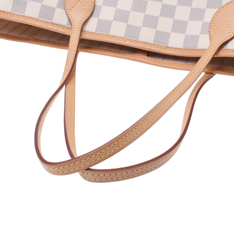 Louis Vuitton Louis Vuitton Damier Azul Never全毫米N41361男女皆宜的Damier Azur Cambas Tote Bag Ab排名使用Silgrin