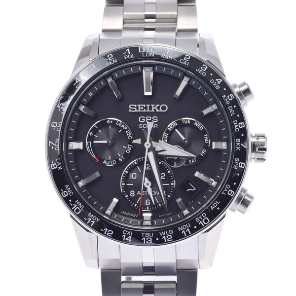 SEIKO Seiko Astron Solar GPS SBXC003 Men's Titanium Watch Black Dial New Ginzo