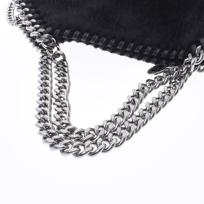 STELLA MCCARTNEY Stella McCartney Farabela Chain Bag Black Silver Fittings Ladies Fake Fer 2way Bag New Sanko