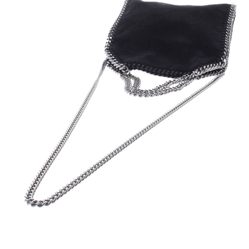 STELLA MCCARTNEY Stella McCartney Farabela Chain Bag Black Silver Fittings Ladies Fake Fer 2way Bag New Sanko