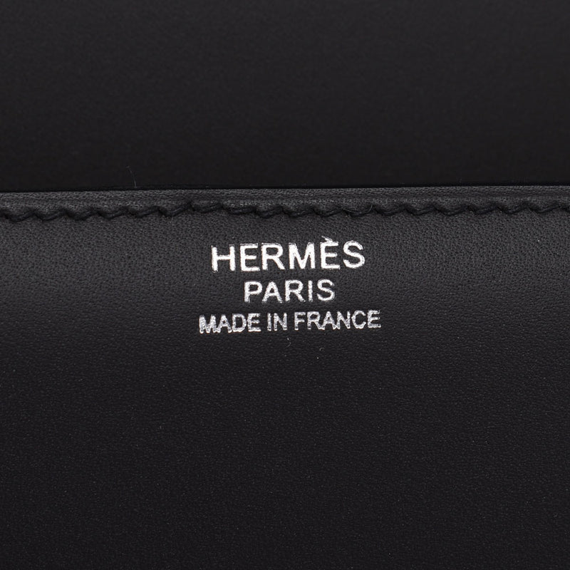 Hermes Hermes Constance 29 Cartbull Black / Vermaki Silver Bracket Z Engraved (around 2021) Ladies Sombrero One Shoulder Bag New Sinkjo