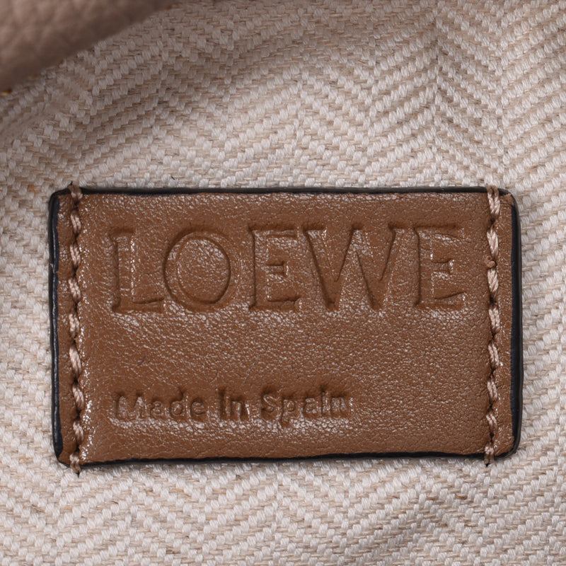 Loewe Loewe Puzzle Bag 2way Bag Sand（米色）女士小牛手袋乘坐二手Ginzo