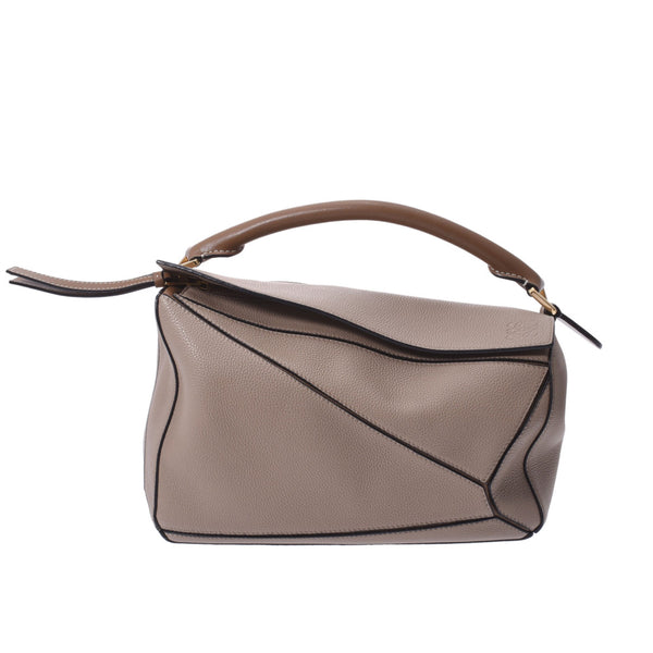LOEWE Loewe Puzzle Bag 2WAY Bag Sand (Beige) Ladies Calf Handbag A Rank used Ginzo