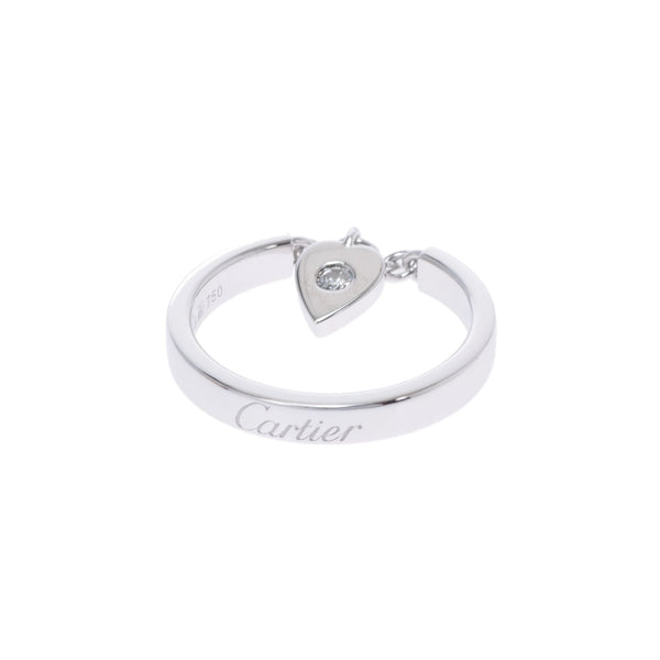Cartier Cartier Mona Mour 1P Diamond #49 Heart Charm No. 9 Ladies K18WG Ring / Ring A Rank Used Ginzo