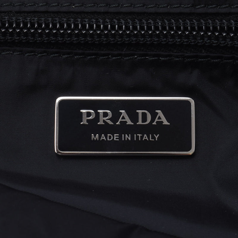 prada prada只有一个侧面插座黑色1BO300女用尼龙皮革手提袋未使用的ginzo