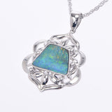 Other Boulder Opal 4.91ct Diamond 0.07ct Ladies PT850/900 Necklace A Rank used Ginzo