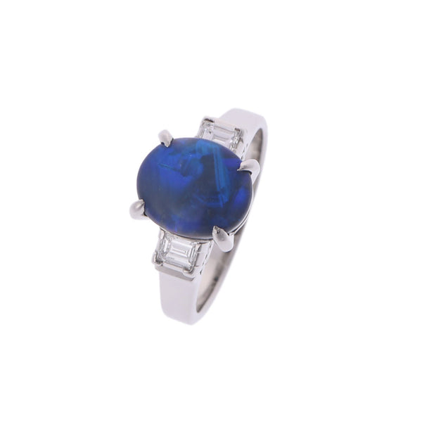 Other Black Opal 2.72ct Diamond 0.28ct No. 13 Ladies PT900 Platinum Ring / Ring A Rank Used Ginzo