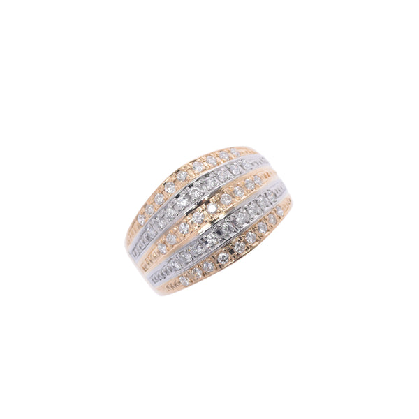 Other diamond 0.37ct combination design No. 11 Ladies PT900 Platinum K18YG Ring / Ring A Rank Used Ginzo