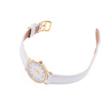 HERMES Hermes Serie Besel Diamond Ladies YG/Leather Watch Quartz White Dial A Rank used Ginzo