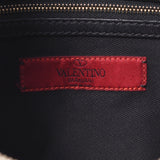 Valentino Garavani Valentino Garavani Rock螺柱黑色男女Calf Clutch Bag B等级使用Ginzo