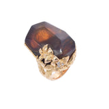 Others Amber Diamond 0.06ct No. 12 Unisex K18YG Ring / Ring A Rank Used Ginzo