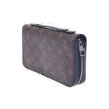 路易威顿路易·维顿（Louis Vuitton）路易·威登（Louis Vuitton）会标制造商Zippy Zippy XL BROWN M61506男士会标造型者长钱包AB级使用Ginzo