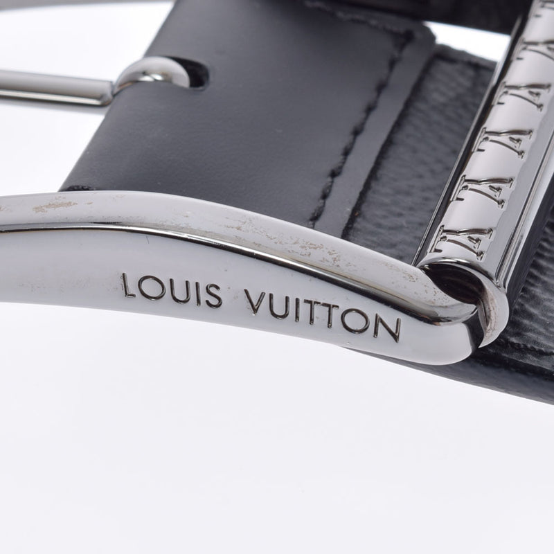 LOUIS VUITTON Louis Vuitton Eclipse Santule Riverso Size 100 Black/Gray M9004V Men's Leather Belt AB Rank Used Ginzo