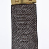 LOUIS VUITTON Louis Vuitton Damier Santule Anvantur Size 100 Brown M9677V Men's Dami Cambus Belt AB Rank Used Ginzo