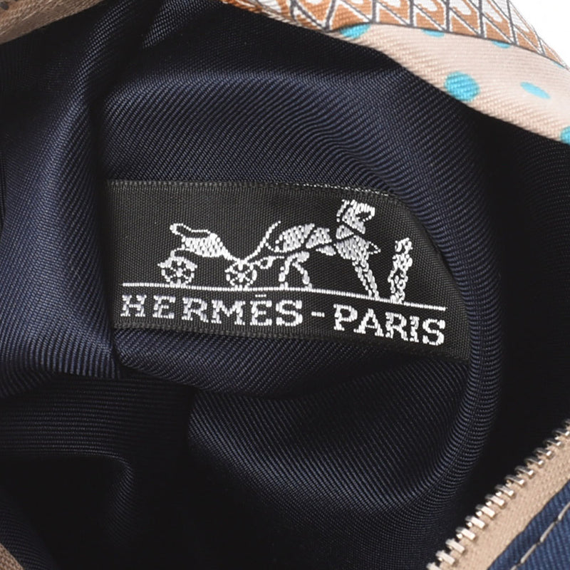 HERMES Hermes Silky City PM Blue □ P engraved (around 2012) Unisex Silk/Valenia Shoulder Bag AB Rank Used Ginzo